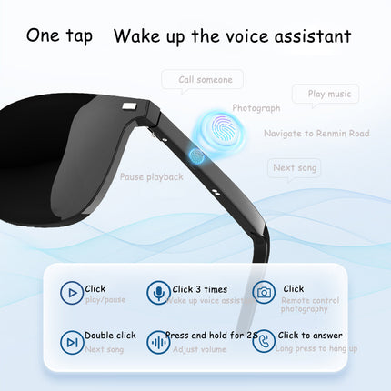 Waterproof Bluetooth Sunglasses with Built-In Wireless Audio Headset