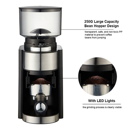 Burr Coffee Grinder with 25 Grind Levels, Touchscreen Controls & Portafilter Compatible Design