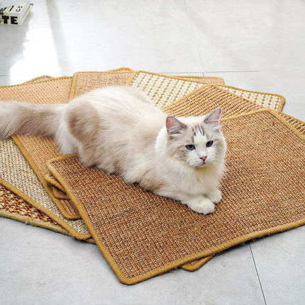 Extra Large Natural Sisal Cat Scratching Mat 140 x 200cm Durable Scratch Rug