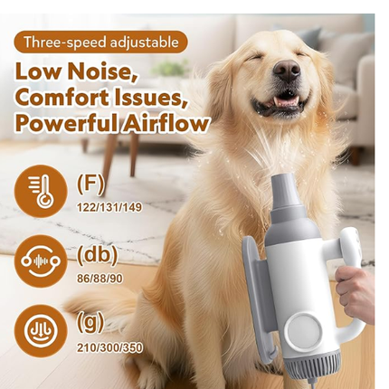 Portable Pet Grooming Dryer Vacuum with Hair Collection for Dogs, Cats & Small Animals