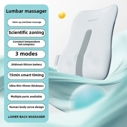 Portable Rechargeable Full Back Massage Backrest Cushion with Heat Function