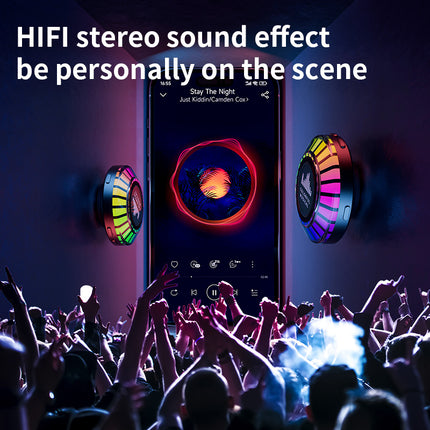 Portable Bluetooth Bone Conduction Speaker with RGB Rhythm Lights and Hands-Free Calling