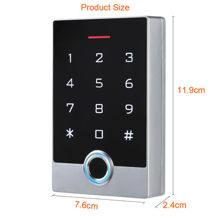 Standalone RFID Fingerprint Access Control Keypad with Card & Password Entry, 10,000 User Capacity