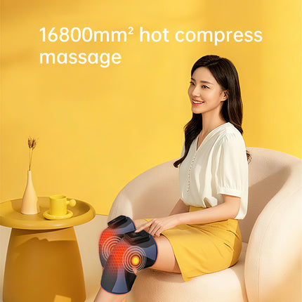 Rechargeable Knee Massage Belt with Heating Levels, Vibration Settings and LED Light Design
