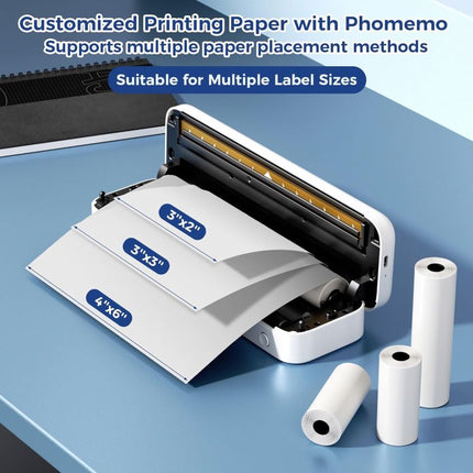 Portable A4 Thermal Printer 300 DPI – Rechargeable 2600mAh Battery, 15mm/s Fast Printing