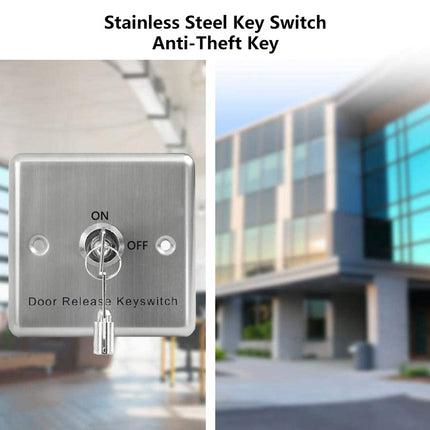 Wall Mounted Access Control Exit Release Button with Key Switch