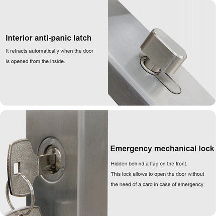 Stainless Steel RFID Smart Door Lock with Card Reader for Home and Office