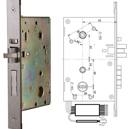 Stainless Steel RFID Smart Door Lock with Card Reader for Home, Office and Hotel Doors