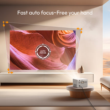 Portable Full HD 1080P Projector with Google TV 11, Auto Focus & 1000 ANSI Brightness