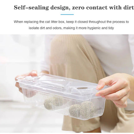Spacious Semi-Covered Cat Litter Box with Smart Rotating Clean Mechanism for Cats Up to 12 kg