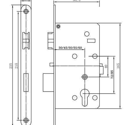 Stainless Steel RFID Smart Door Lock with Card Reader for Home and Office