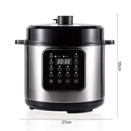 5-in-1 6L Electric Pressure Cooker with 24 Hour Timer and Non-Stick Inner Pot