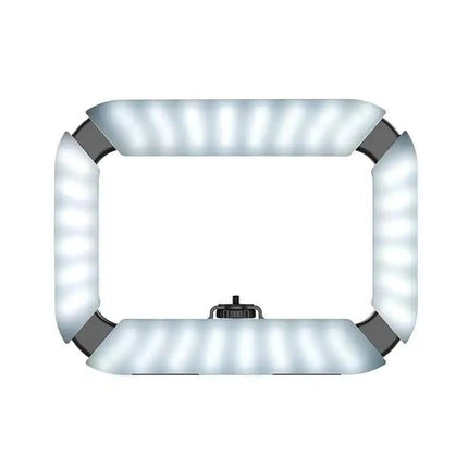 Portable Smartphone LED Video Rig with Ring Light and Cold Shoe Microphone Mount