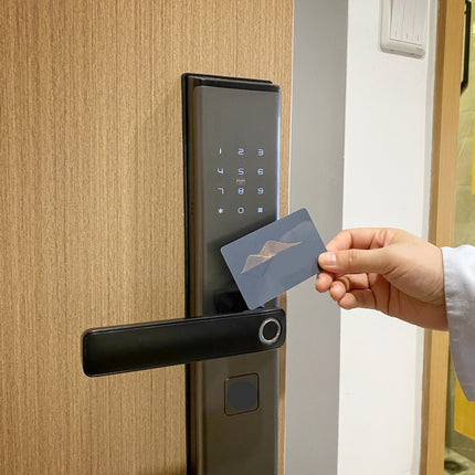 Smart WiFi Fingerprint Door Lock with Password, Card and Mechanical Key for 38-100mm Thick Doors