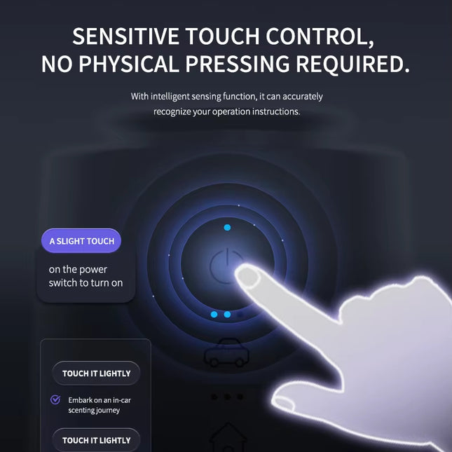 Portable 10ml USB-C Aroma Diffuser for Car & Home with Starlight Ambient Light