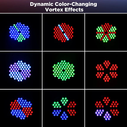 RGB LED Par Lights 2-Pack with Remote Sound Active Stage Lighting for Parties Clubs and Events