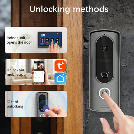 Smart 7 Inch Video Door Phone with 120° HD Camera, Motion Detection & Wall Mount Design