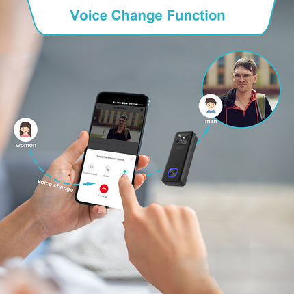 Wireless 5MP Video Doorbell Camera with PIR Motion Alerts, 2-Way Talk & 4-6 Month Battery Life