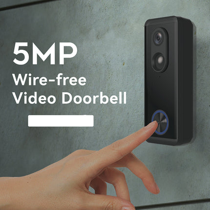 Wireless 5MP Video Doorbell Camera with PIR Motion Alerts, 2-Way Talk & 4-6 Month Battery Life