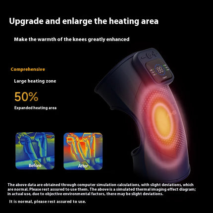 Portable Rechargeable Vibration Support Wrap with Smart Temperature Control and LED Display