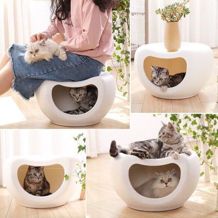 Modern Pet Cave Stool with Cozy Enclosed Bed for Cats & Small Dogs