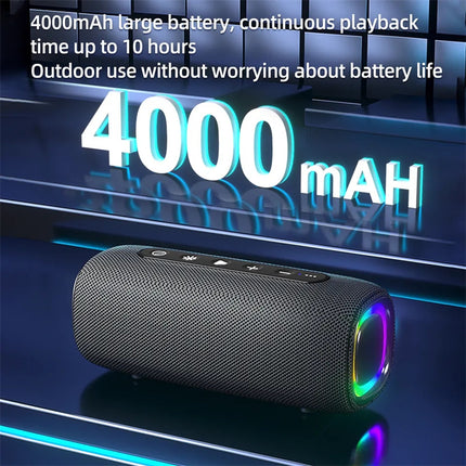 Portable Wireless Bluetooth 5.1 Speaker with Powerful Bass, RGB Lights, TWS Pairing & IPX6 Waterproof
