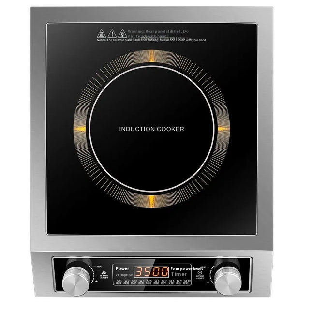 Commercial Grade Induction Cooker 30cm Concave Surface Portable 4.2kg Benchtop Cooktop