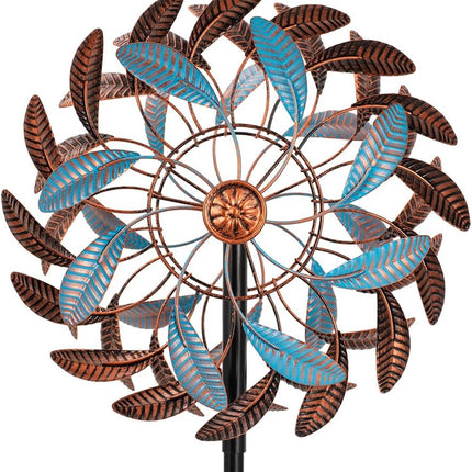 Metal Wind Spinner Garden Decoration with Ground Stake – Weather-Resistant Outdoor Yard Decor