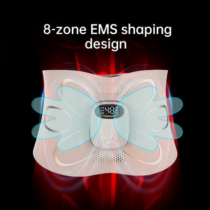 Rechargeable Full Waist Massage Belt with EMS TENS and 16-Level Intensity