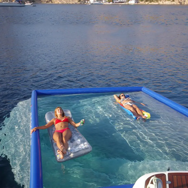 Luxury PVC Water Hammock Pool Float – Inflatable Floating Lounger for Pool & Lake Use (Blue)