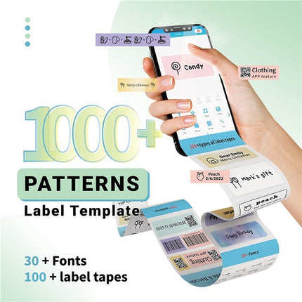 Portable Thermal Label Printer with Built-In Cutter, Bluetooth Connectivity, 203 DPI, Rechargeable Battery