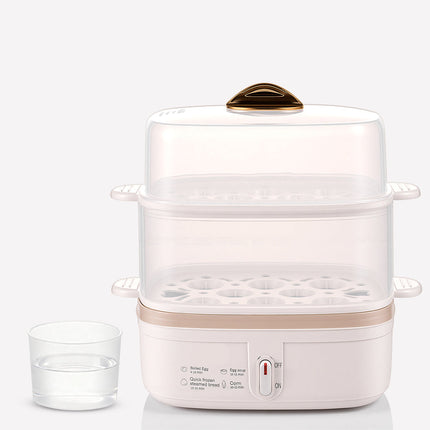 Electric Egg Boiler for 6 Eggs with Single Layer Design and Automatic Quick Cooking