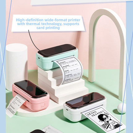 Portable Bluetooth Thermal Printer with 2200mAh Battery and 20mm/s Printing Speed
