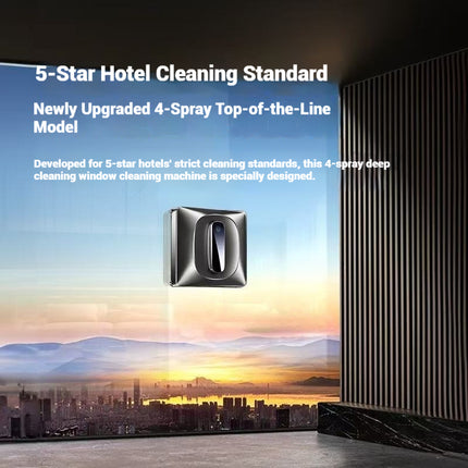 Portable Window Cleaning Robot with Dual Spray, 6 Nozzles, 2800–3000Pa Strong Suction
