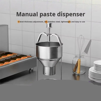 Adjustable Manual Dough & Batter Dispenser Machine – 2.4L Stainless Steel Bakery Tool