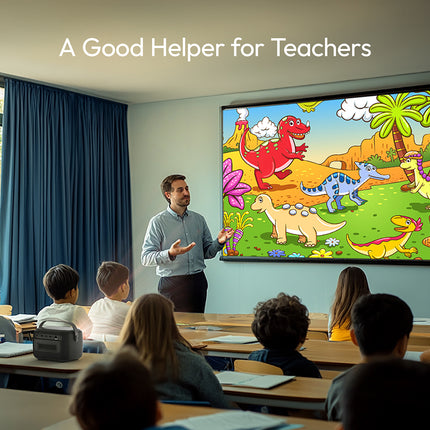 Mini Portable DLP Projector 750 ANSI HD 1280x800 Auto Focus Android Smart 2.5H Battery