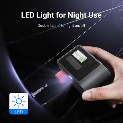 Portable 120PSI Cordless Air Compressor Pump with Digital Display, Auto Shut-Off & LED Light