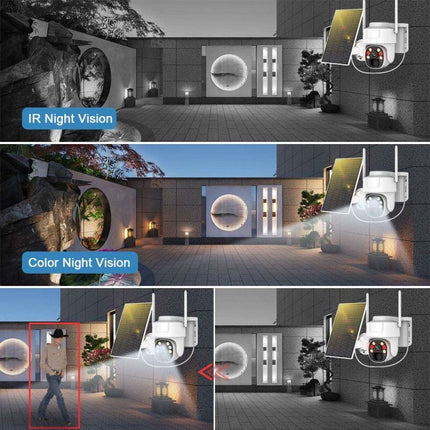 Solar-Powered Outdoor Security Camera with Pan-Tilt Control, 5MP Clarity & Smart Motion Detection