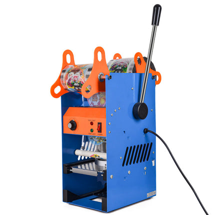 Commercial Manual Cup Sealer Heavy Duty Steel 220V Countertop