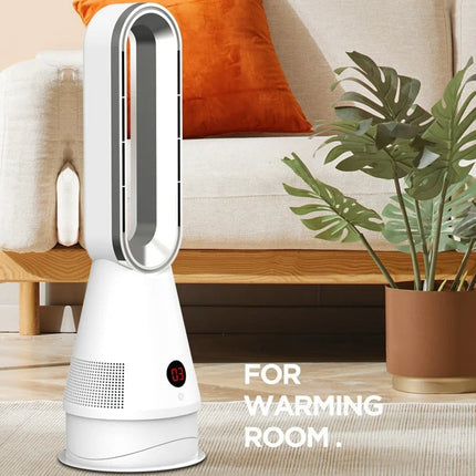 1300W Bladeless Cooling & Heating Tower Fan with Replaceable Air Filter Portable 62.5cm