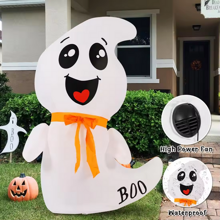 Indoor/Outdoor 1.2m Inflatable Decoration with LED & Flame-Effect Lights