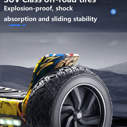 8.5" Self-Balancing Hoverboard with LED Lights & Bluetooth Speaker – Aluminium Alloy Frame, Solid Tyres, 36V 350W Dual Motor
