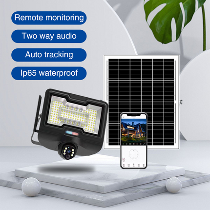 4MP Solar Powered Outdoor Security Camera with Pan Tilt, 4G/WiFi Connectivity & 8000mAh Battery