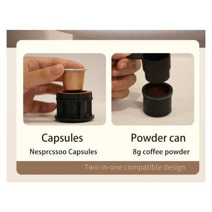 Compact Automatic Coffee Maker with 20 Bar Pressure and Rechargeable Battery