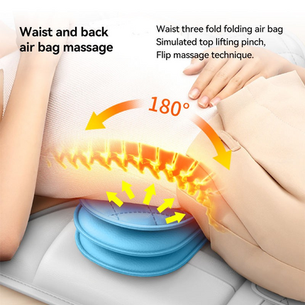 Full-Body Adjustable Airbag Massage Mattress for Neck, Shoulders, Waist & Legs
