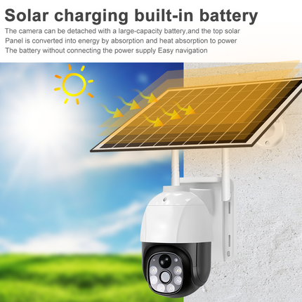 Solar Powered Wireless Outdoor Security Camera with Smart Alerts & Two-Way Talk