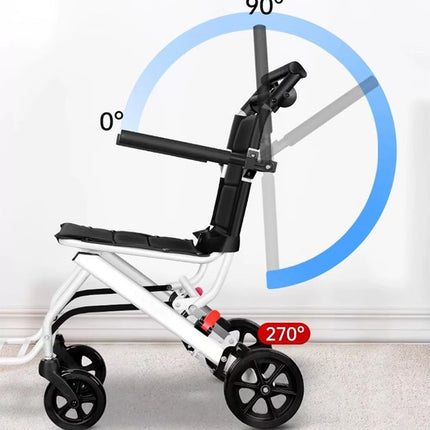 Portable Aluminum Frame Foldable Wheelchair for Indoor and Outdoor Use