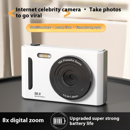 Portable Full HD Digital Camera with 2.4” IPS Screen and 48MP Image Capture