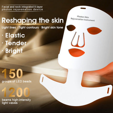 USB Rechargeable Red & Near Infrared LED Facial Mask for Skin Rejuvenation and Collagen Support