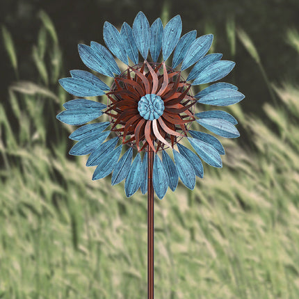Hand-Painted Metal Garden Windmill – Outdoor Decorative Yard Ornament